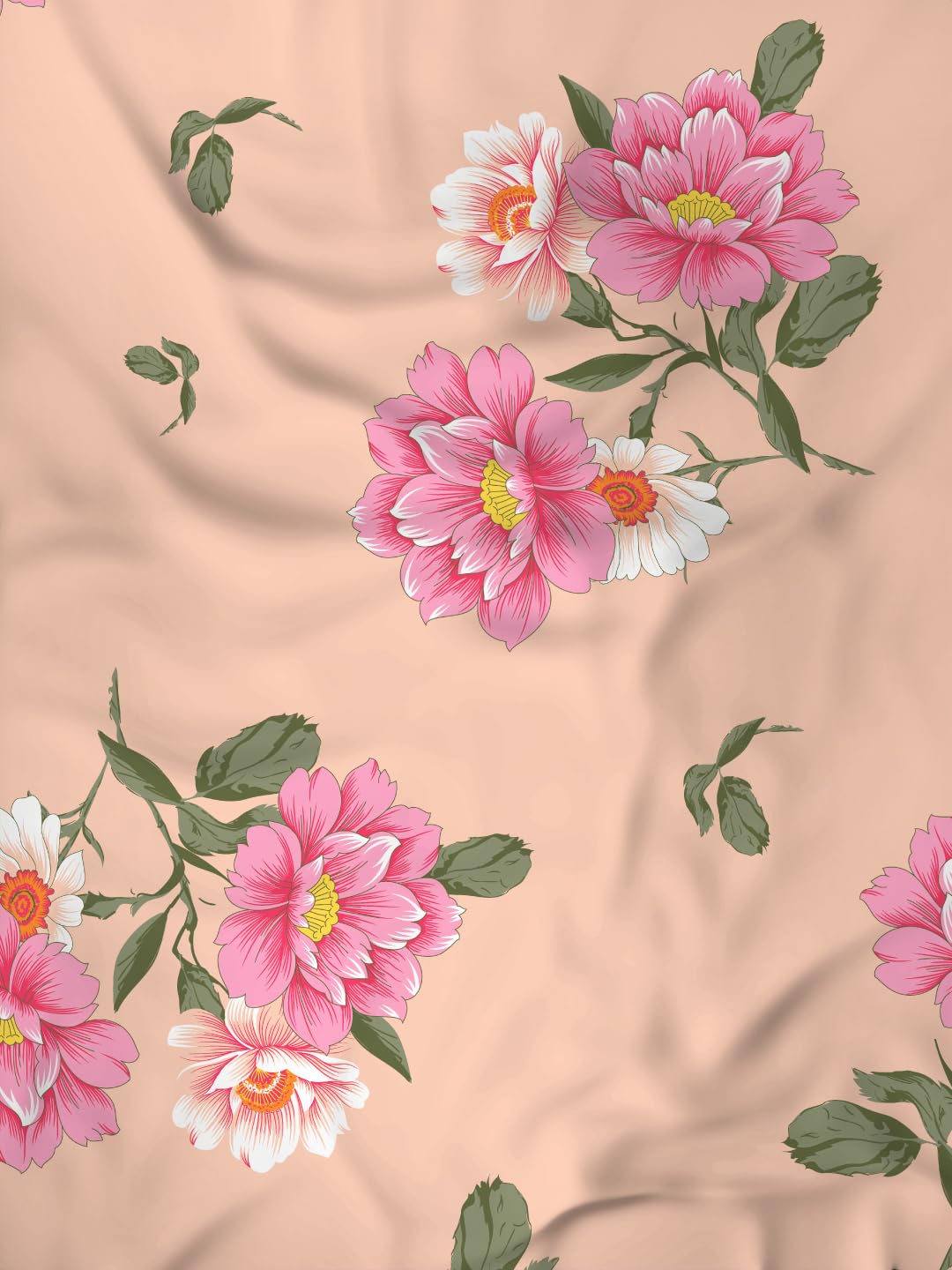 Raymond Home Royal King Cotton Double Bedsheet with Pillow Covers – Peach (012203-BF02)