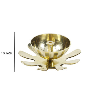 Klassic Lotus Petal Akhand Diya – Medium, Golden