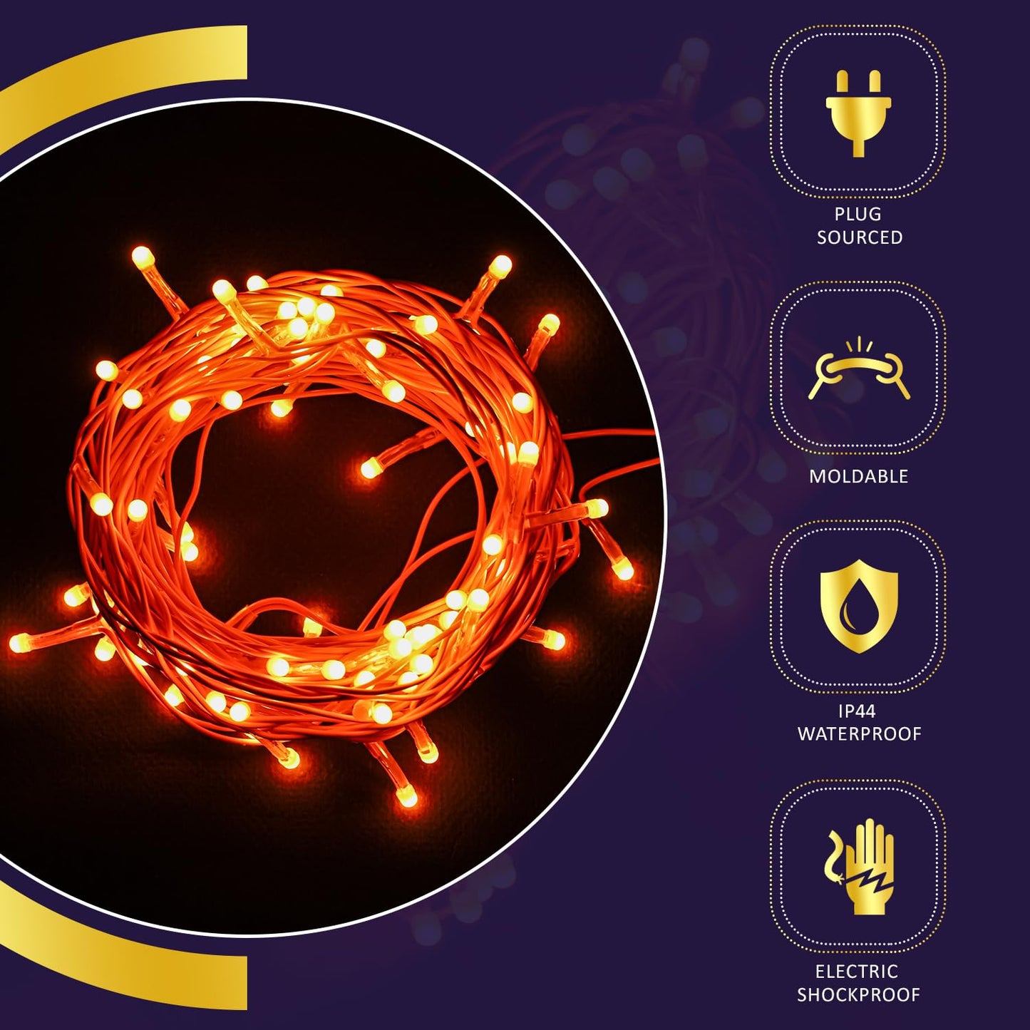 Lexton Lunar 75 LED Fairy String Lights – 12.5M