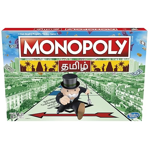 
                  
                    Monopoly Board Game in Tamil (தமிழ்) for Families and Kids Ages 8 and Up, Classic Fantasy Gameplay(Multicolor)
                  
                