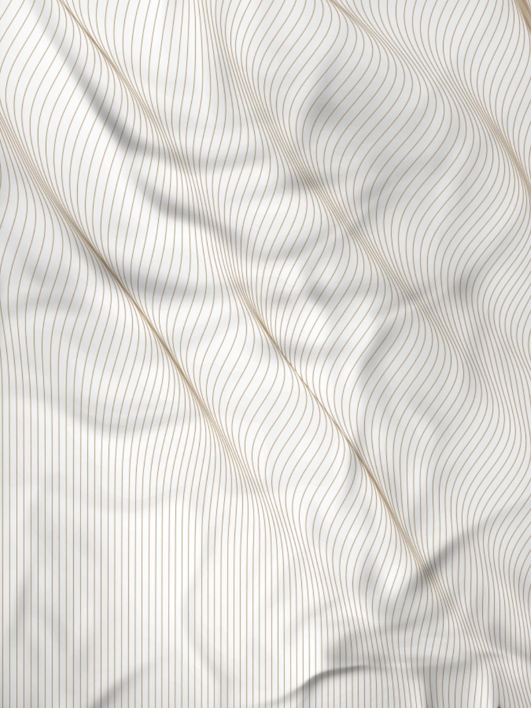 Raymond Home Eminence Double Bedsheet with 2 Pillow Covers | Geometric Patten 100% Cotton, King Sized, 300 TC, Cotton Rich (2.74 m X 2.74 m, 012748-BF01, Gold)