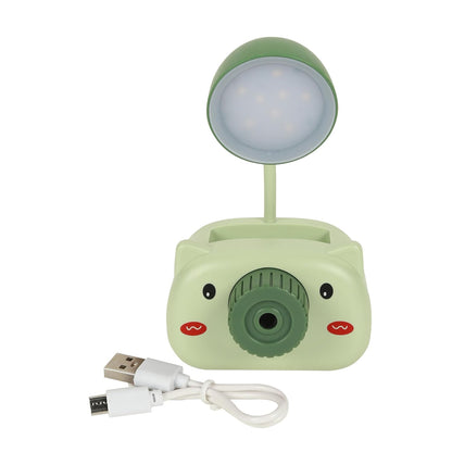 Lexton Camera Shaped LED Mini Study Lamp | Rechargeable Kids Desk Light Green