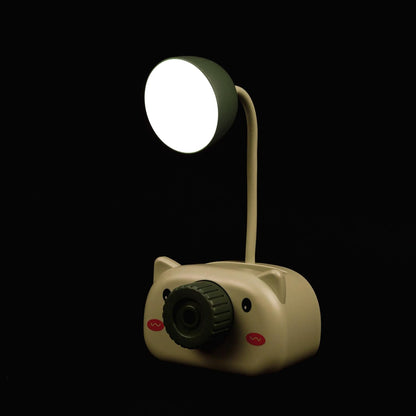 Lexton Camera Shaped LED Mini Study Lamp | Rechargeable Kids Desk Light Green