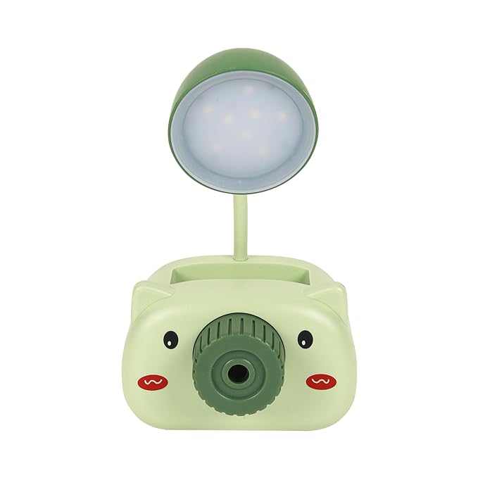 Lexton Camera Shaped LED Mini Study Lamp | Rechargeable Kids Desk Light Green