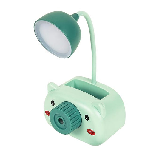 Lexton Piggy Shaped LED Mini Study Lamp | Rechargeable Kids Desk Light Blue