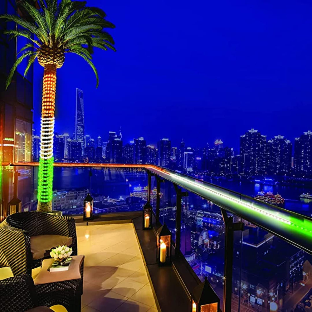 
                  
                    Lexton Tri Glow Rope Light | Indian Tricolor Strip Light - Orange + White + Green Color in Single Strip | Republic Day 12 Meter Plug and Play, Pack of 1
                  
                