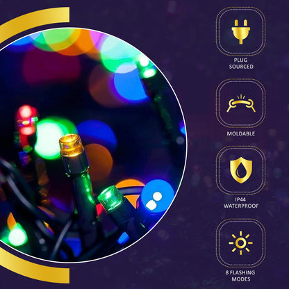 Lexton 40 LED Power Pixel Serial String/Fairy Light | Plug Sourced | Suitable for Home & Outdoor Decoration, Diwali, Christmas, Ramadan, Wedding, Party, Festival (Pack of 1,)