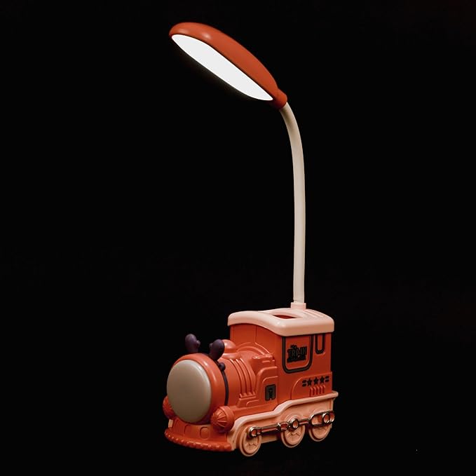 
                  
                    Lexton LED Study Table Lamp Train Engine for Kids | 180 Degree Adjustable Desk Lamps for Study Room |USB Warm Light LED Children Study Table Lamp | (Pink,Pack of 1)
                  
                