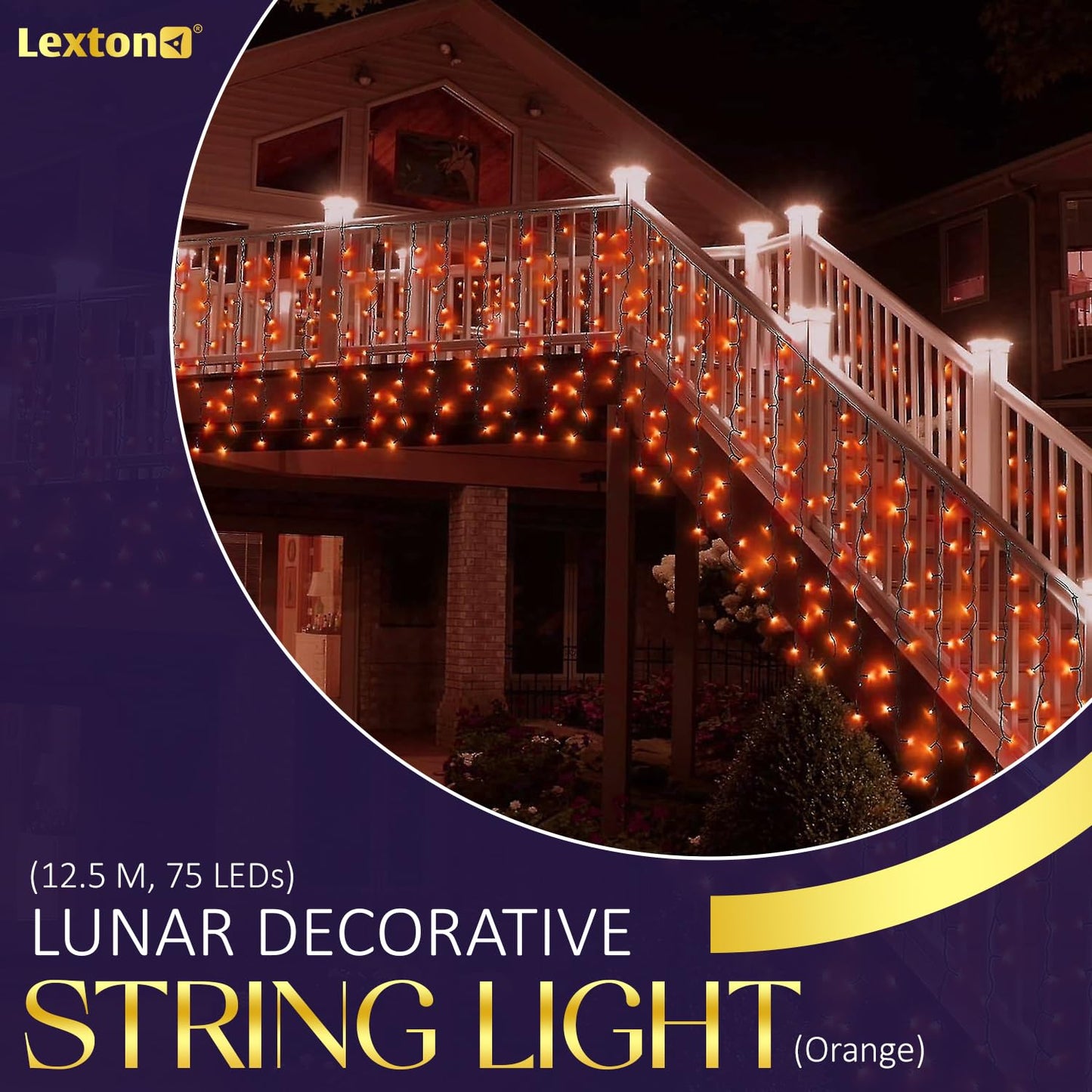 Lexton Lunar 75 LED Fairy String Lights – 12.5M