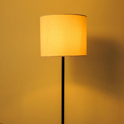Lexton Black Tripod Floor Lamp with White Fabric Shade, DIY Eco Style