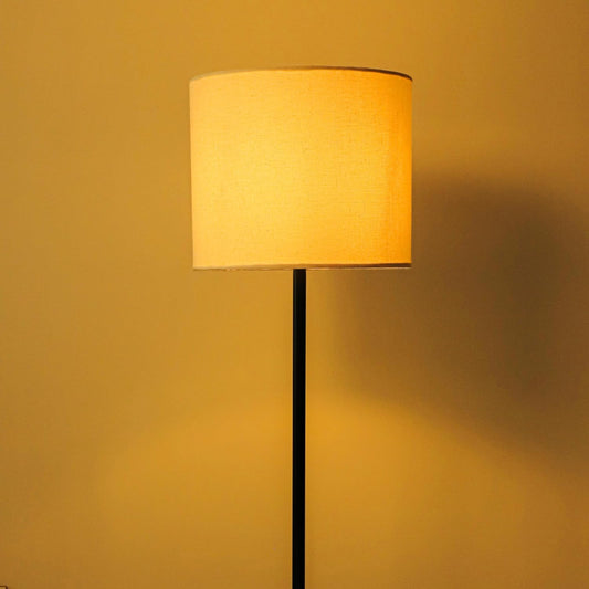 Lexton Black Tripod Floor Lamp with White Fabric Shade, DIY Eco Style
