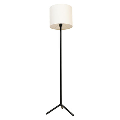 Lexton Black Tripod Floor Lamp with White Fabric Shade, DIY Eco Style