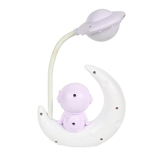 Lexton Astronaut Moon LED Study Lamp | Kids Desk Light White