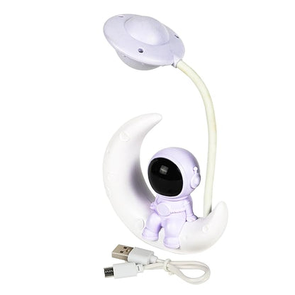 Lexton Astronaut Moon LED Study Lamp | Kids Desk Light White