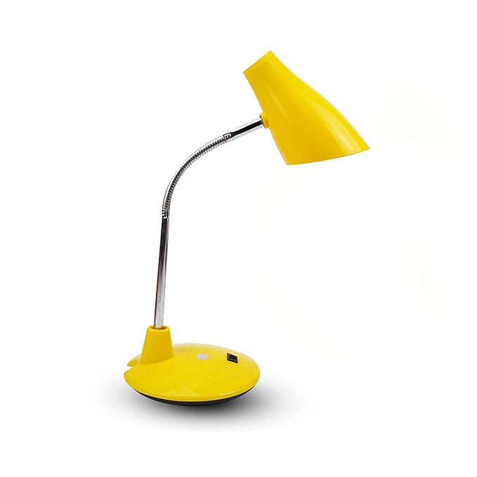 
                  
                    Lexton Night Study Metal Table Lamp | Adjustable Lamp Neck | Plastic Finish Study Lamp | B22 Bulb | Suitable for Home Décor Living Room Office Desk (Yellow, Plastic, 1 Piece)(Bulb Not Included)
                  
                