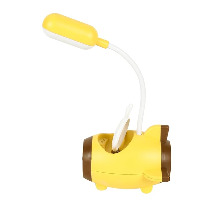 Lexton Aeroplane LED Study Lamp | Rechargeable Kids Desk Light Yellow