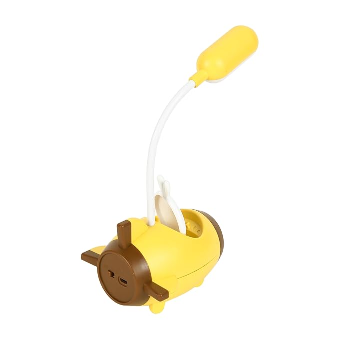 Lexton Aeroplane LED Study Lamp | Rechargeable Kids Desk Light Yellow
