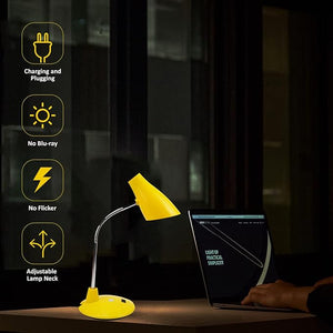 
                  
                    Lexton Night Study Metal Table Lamp | Adjustable Lamp Neck | Plastic Finish Study Lamp | B22 Bulb | Suitable for Home Décor Living Room Office Desk (Yellow, Plastic, 1 Piece)(Bulb Not Included)
                  
                