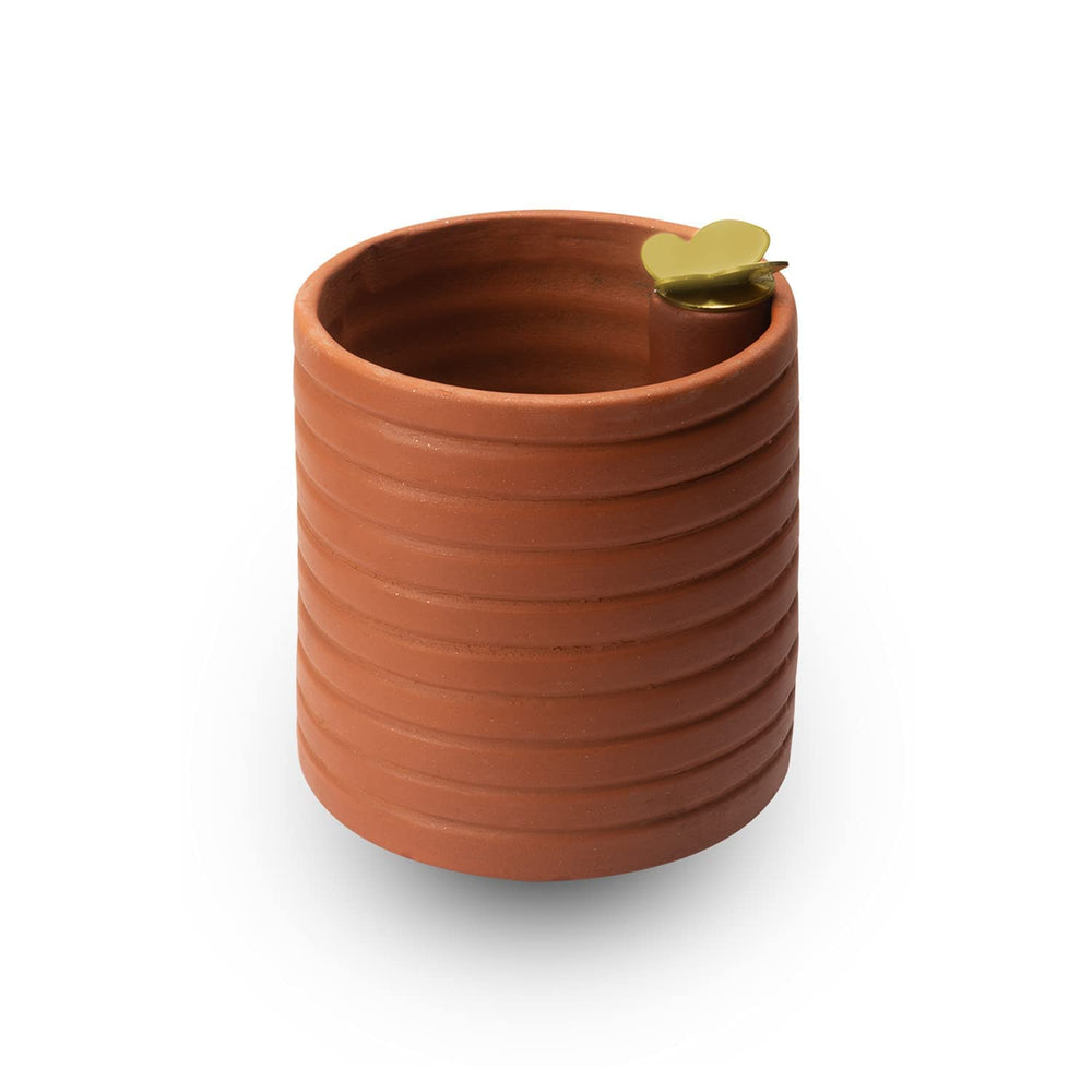 
                  
                    iCraft Sandhi Handcrafted Terracotta Planter | with Brass Ring & Self Watering System for Indoor Plants (Brown, 4.5 inch, Pack of 1)
                  
                