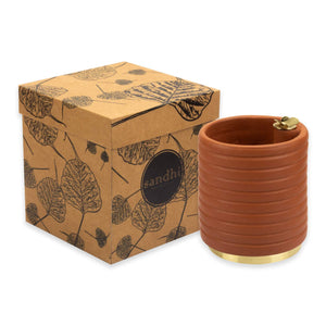 
                  
                    iCraft Sandhi Handcrafted Terracotta Planter | with Brass Ring & Self Watering System for Indoor Plants (Brown, 4.5 inch, Pack of 1)
                  
                