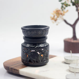 
                  
                    iCraft Soapstone Marble Handcrafted Candle Aroma Diffuser |Oil Diffuser | Tea Light Holder |Wax Burner - Perfect for Gifting & Home Décor (Black)
                  
                