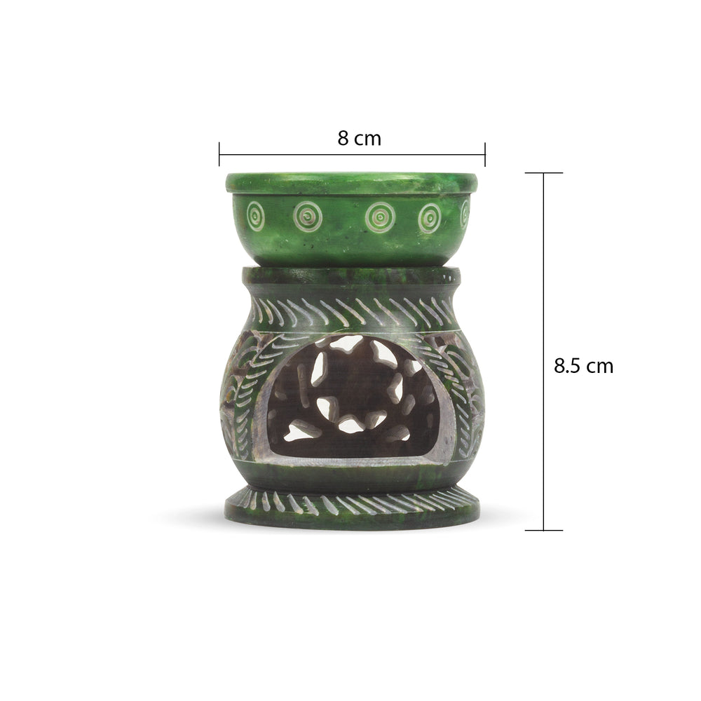 
                  
                    iCraft Soapstone Marble Handcrafted Candle Aroma Diffuser |Oil Diffuser | Tea Light Holder |Wax Burner - Perfect for Gifting & Home Décor (Green)
                  
                