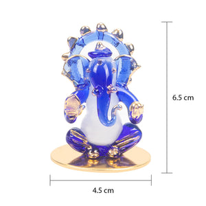 
                  
                    iCraft God Ganesh Sitting Statue (Murti) Idol Showpiece Handmade of Crystal Glass by for Worship, Decoration, Car Dashboard, Gift (Dark Blue)
                  
                