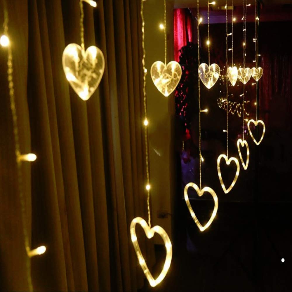 "Lexton Heart String Lights – 12 Hearts Warm White Decoration"