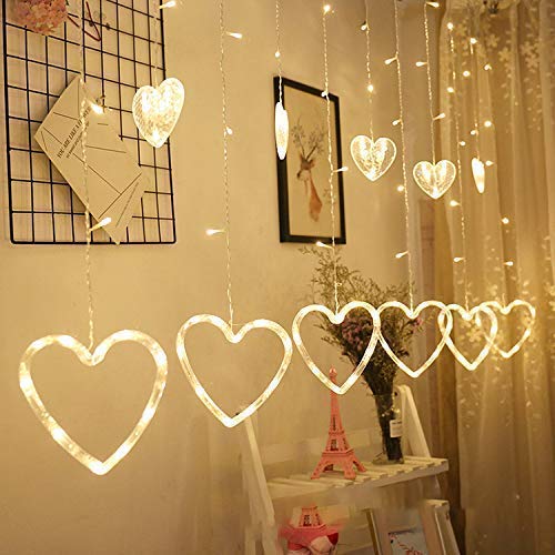 "Lexton Heart String Lights – 12 Hearts Warm White Decoration"